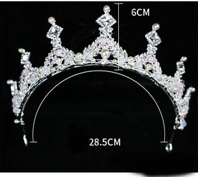 Alloy Pearl Diamond Bridal Crown Jewelry - StylishShop