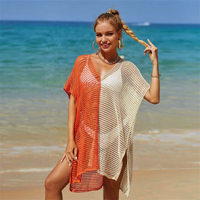 Beach Hollow Out Tops Cover - Up Knit Bikini Over - Blouse - StylishShop