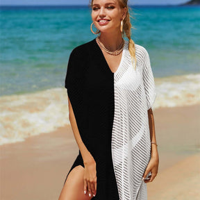 Beach Hollow Out Tops Cover - Up Knit Bikini Over - Blouse - StylishShop