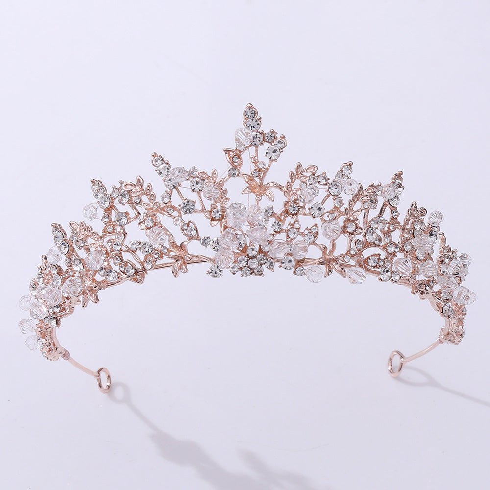 Bridal Jewelry Exquisite Handmade Crystal Crown - StylishShop