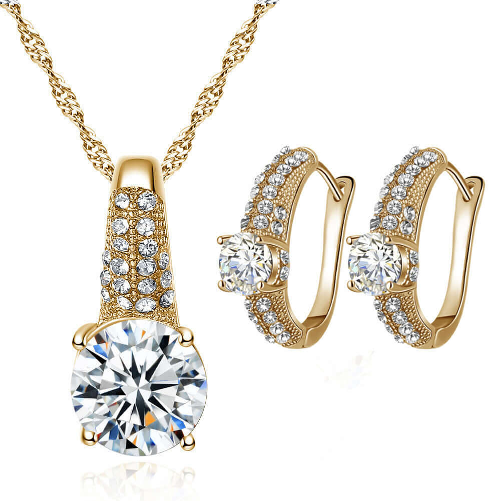 Bridal Necklace Earring Jewelry Set - StylishShop