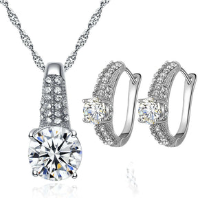 Bridal Necklace Earring Jewelry Set - StylishShop