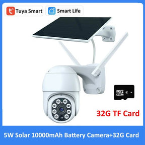 Camera 3MP Tuya Smart Wireless WiFi Outdoor Solar Battery Powered PTZ PIR - StylishShop