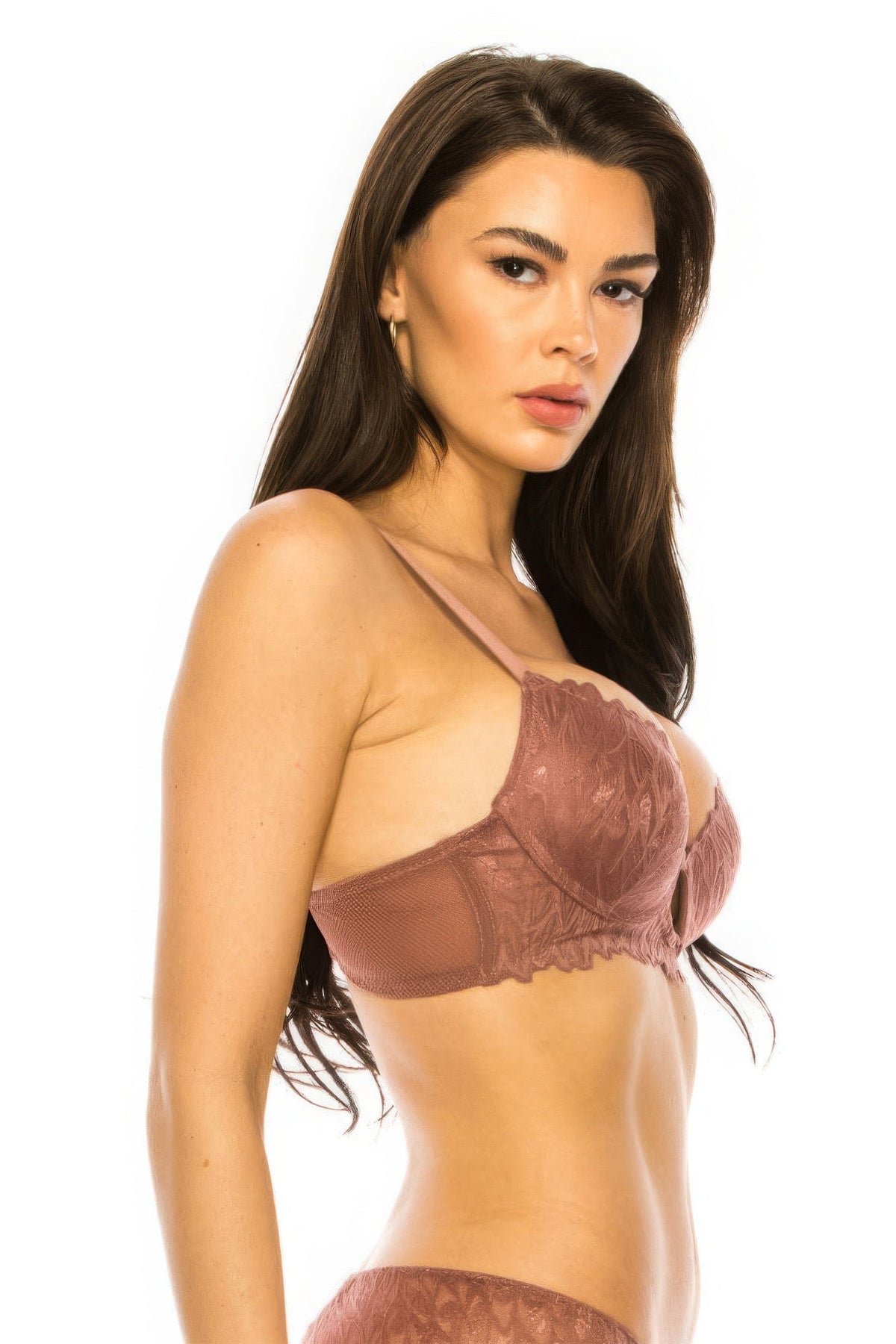 Coverage Lace Trim Bra - StylishShop