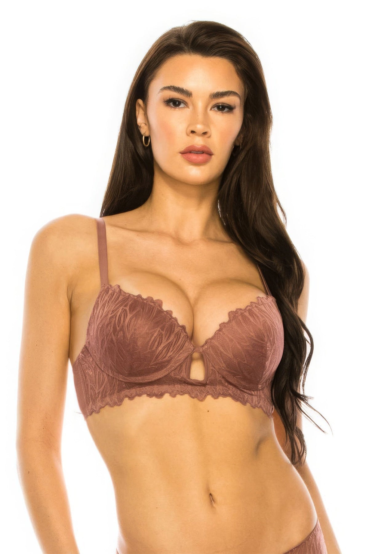 Coverage Lace Trim Bra - StylishShop