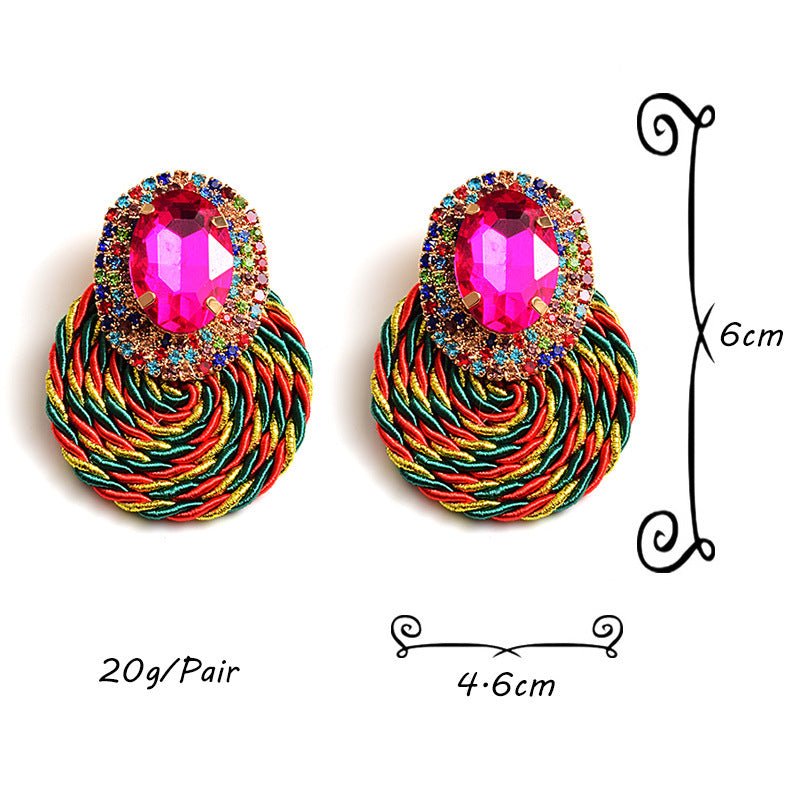 Earrings New Color Crystal Diamond Jewelry - StylishShop