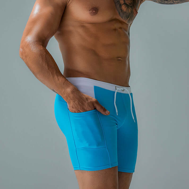 Professional Swimming Trunks With Side Pockets