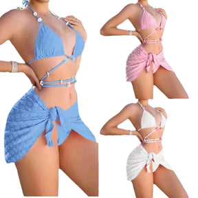 Fashion Ladies Three - piece Set Strap Split Swimsuit - StylishShop