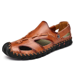 Fashion Simple Men's Casual Leather Sandals - StylishShop