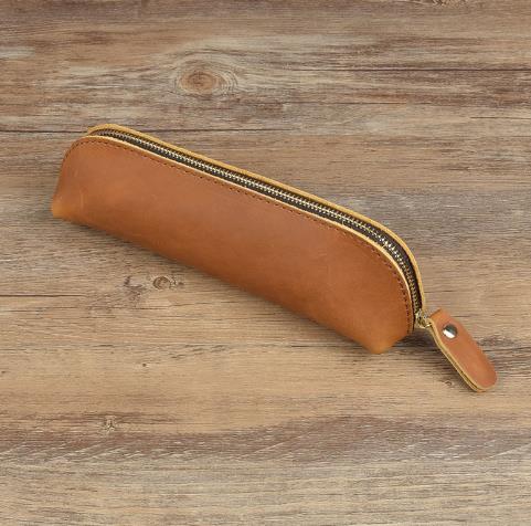 Handmade Genuine Leather Pencil Bag - StylishShop