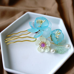 Hanfu Cheongsam Performance Glazed Jewelry Flowers - StylishShop