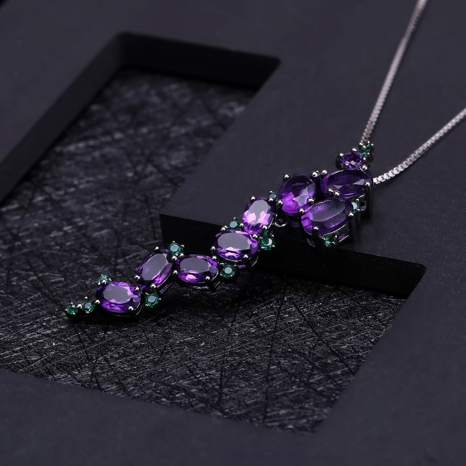 Inlaid with Exaggerated Amethyst Handmade Jewelry - StylishShop