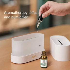 Kinscoter Aroma Diffuser Air Humidifier Ultrasonic Cool Mist Maker Fogger Led Essential Oil Flame Lamp Difusor - StylishShop