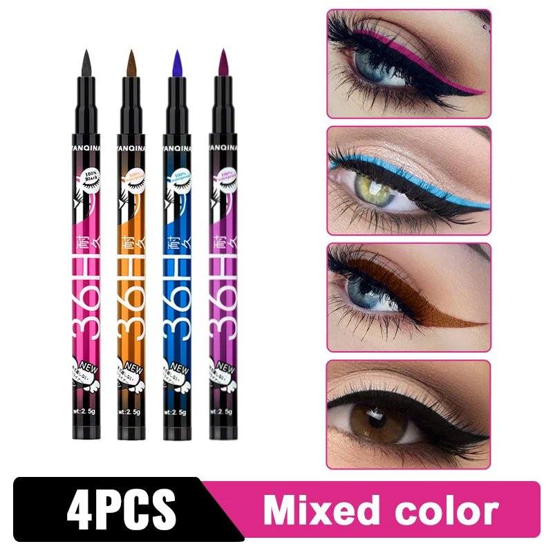 Long - Lasting Waterproof Black Eyeliner Pencil - Quick - Dry, No Blooming - 36H Wear - Professional/Home Use - StylishShop