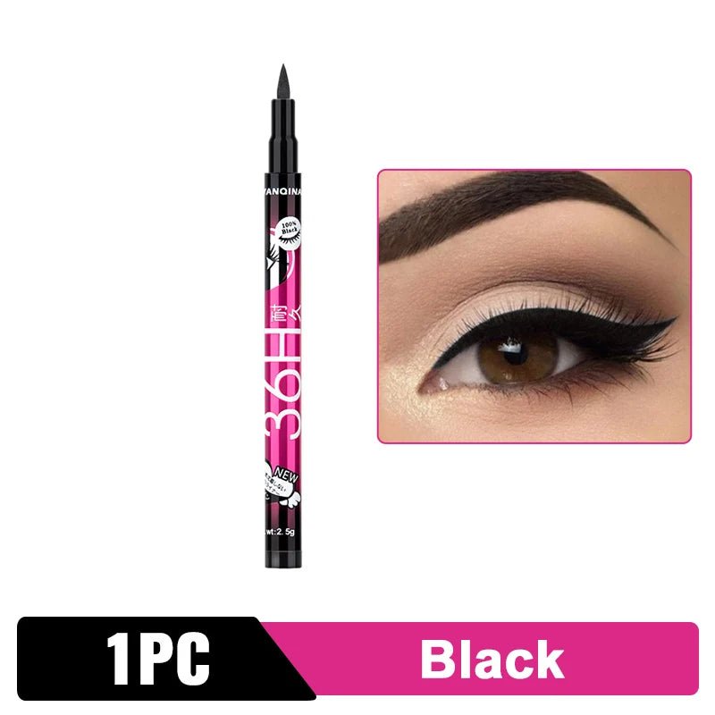 Long - Lasting Waterproof Black Eyeliner Pencil - Quick - Dry, No Blooming - 36H Wear - Professional/Home Use - StylishShop