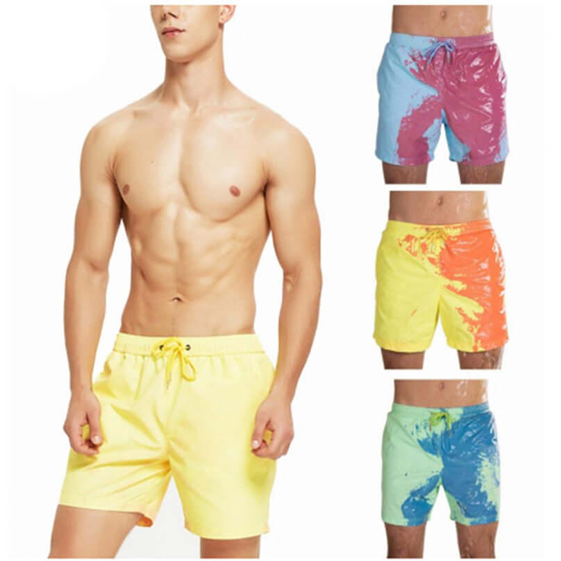 Magical Change Color Beach Shorts Summer Men Swimming Trunks Swimwear Swimsuit Quick Dry bathing shorts Beach Pant - StylishShop