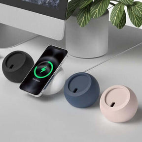 Magnetic Wireless Charger Stand Holder Mini Silicone Ball Shape Charging Dock Station Base - StylishShop