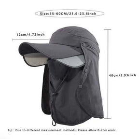 Men Bucket Hat with Shawl and Face Cover - StylishShop