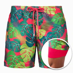 Men's Printed Beach Shorts Sports Double Layer Shorts Summer - StylishShop