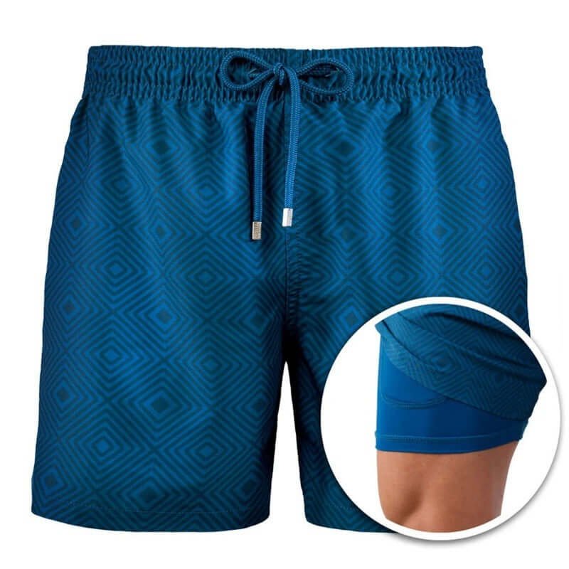 Men's Printed Beach Shorts Sports Double Layer Shorts Summer - StylishShop