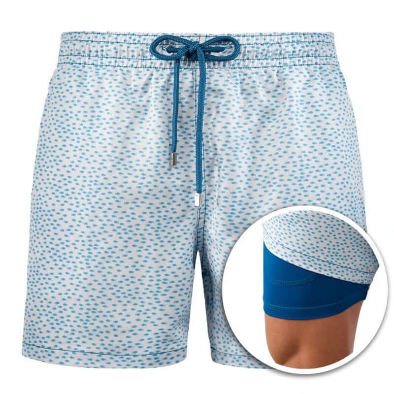 Men's Printed Beach Shorts Sports Double Layer Shorts Summer - StylishShop