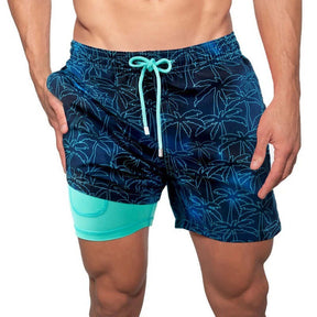 Men's Printed Beach Shorts Sports Double Layer Shorts Summer - StylishShop