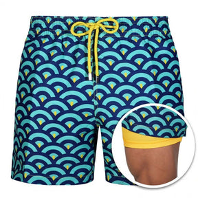 Men's Printed Beach Shorts Sports Double Layer Shorts Summer - StylishShop