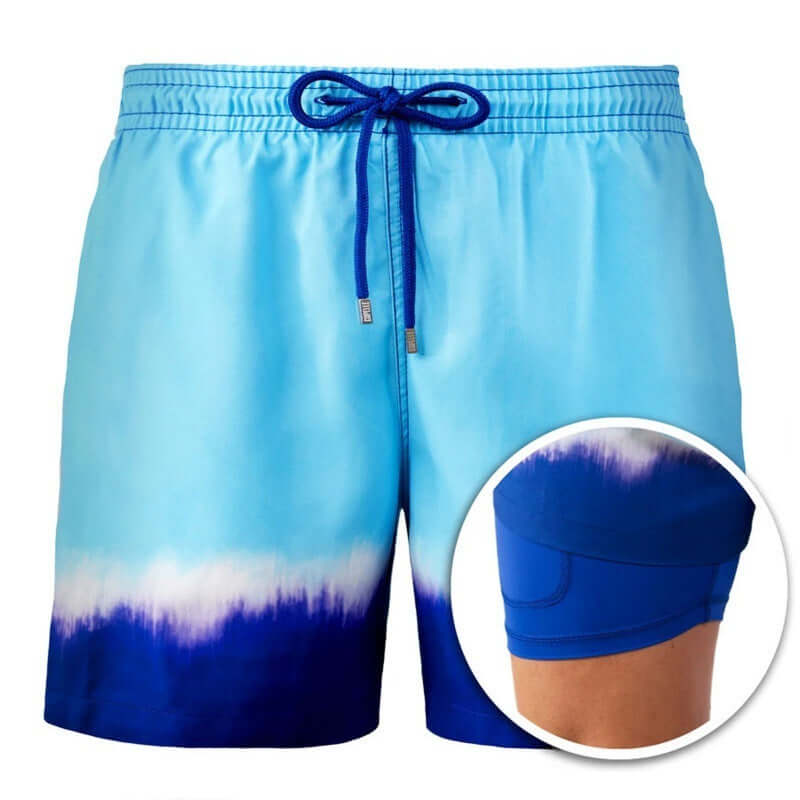 Men's Printed Beach Shorts Sports Double Layer Shorts Summer - StylishShop