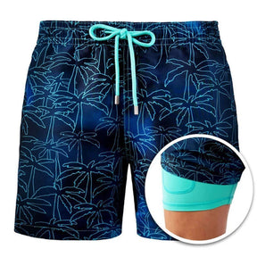 Men's Printed Beach Shorts Sports Double Layer Shorts Summer - StylishShop