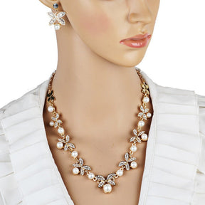 New Pearl butterfly necklace, earrings, bridal jewelry set, bridal jewelry - StylishShop