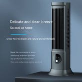 Portable USB Desktop Tower Fan - 3 Speeds, Rechargeable, Starry Sky Gray - StylishShop