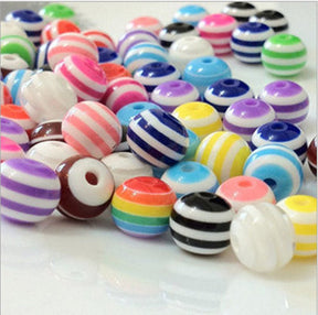 Rainbow Color Resin Beaded Jewelry Accessories - StylishShop