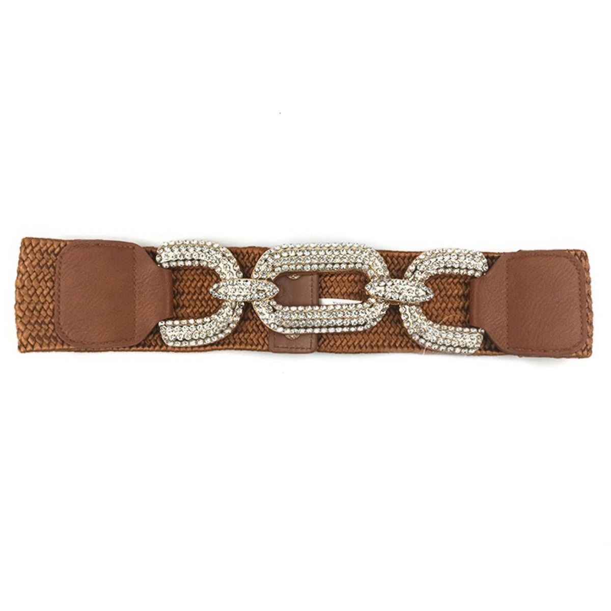 Rhinestone Buckle Elastic Belt - StylishShop