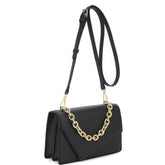 Smooth Plain Chain Link Crossbody Bag - StylishShop