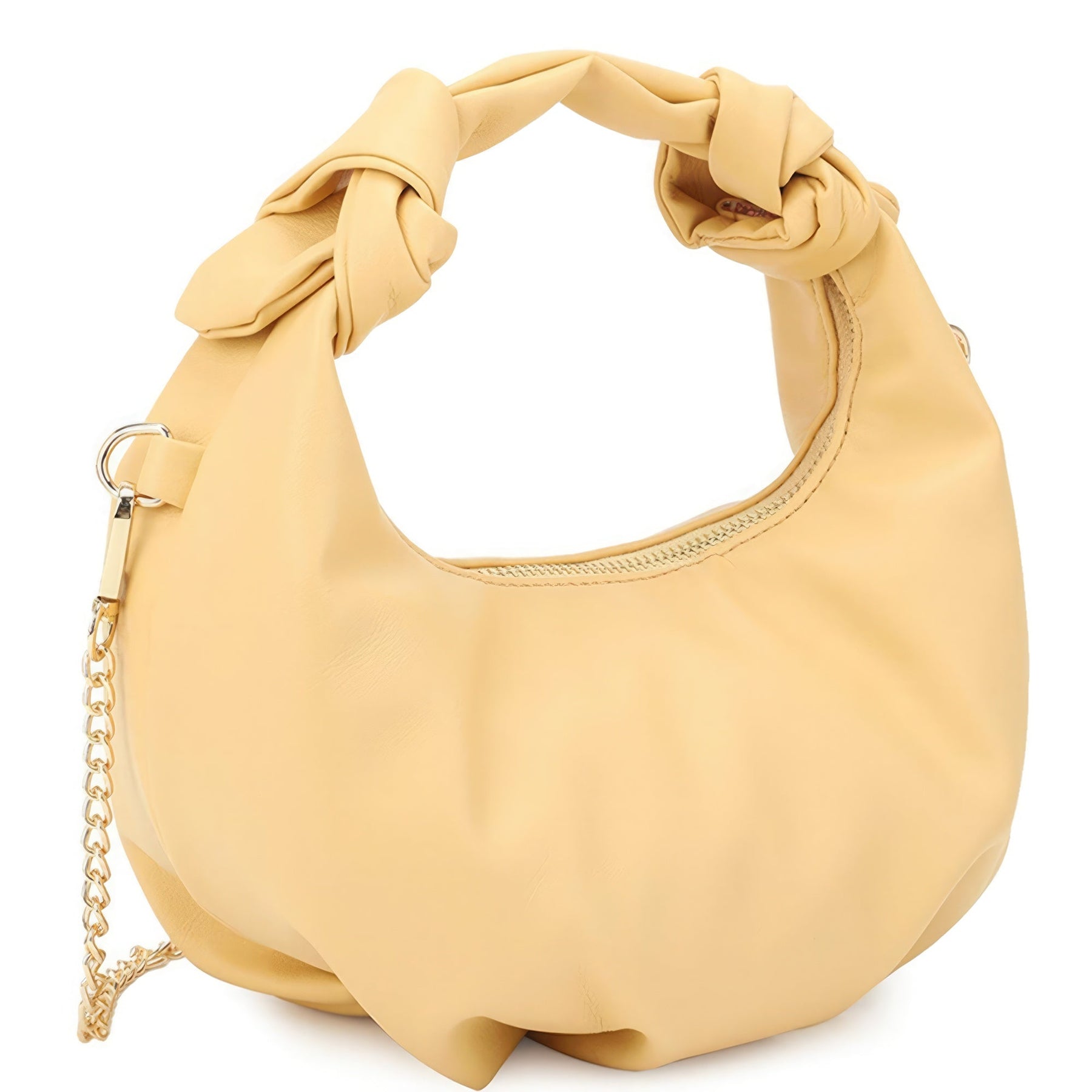 Smooth Round Handle Zipper Bag - StylishShop