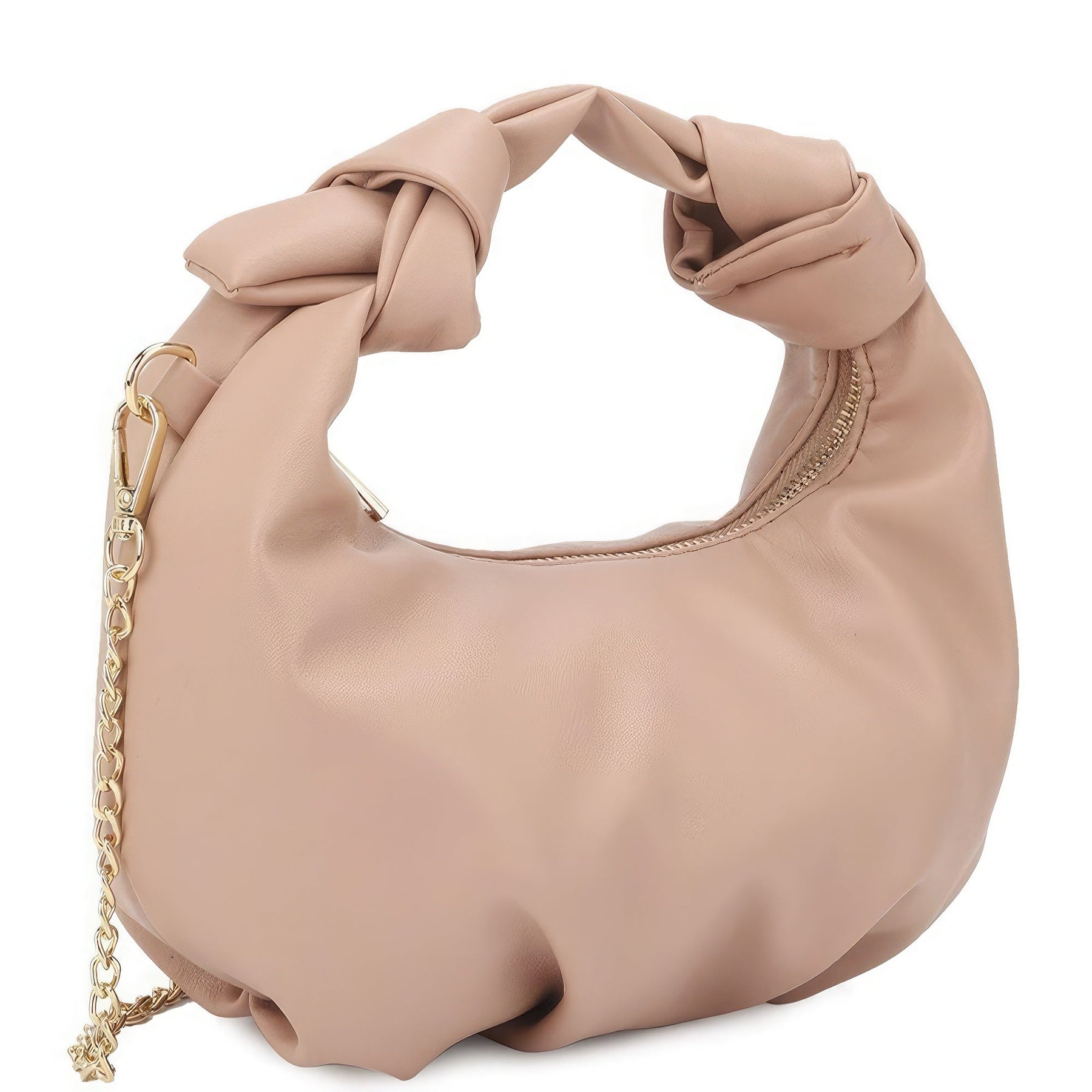 Smooth Round Handle Zipper Bag - StylishShop