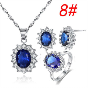 Sunflower Jewelry Set Necklace Ring Stud Earrings Bridal Jewelry - StylishShop