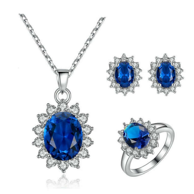 Sunflower Jewelry Set Necklace Ring Stud Earrings Bridal Jewelry - StylishShop