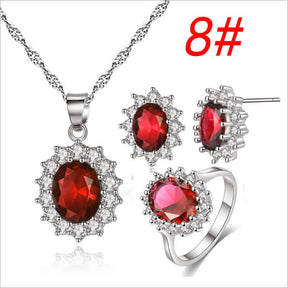 Sunflower Jewelry Set Necklace Ring Stud Earrings Bridal Jewelry - StylishShop