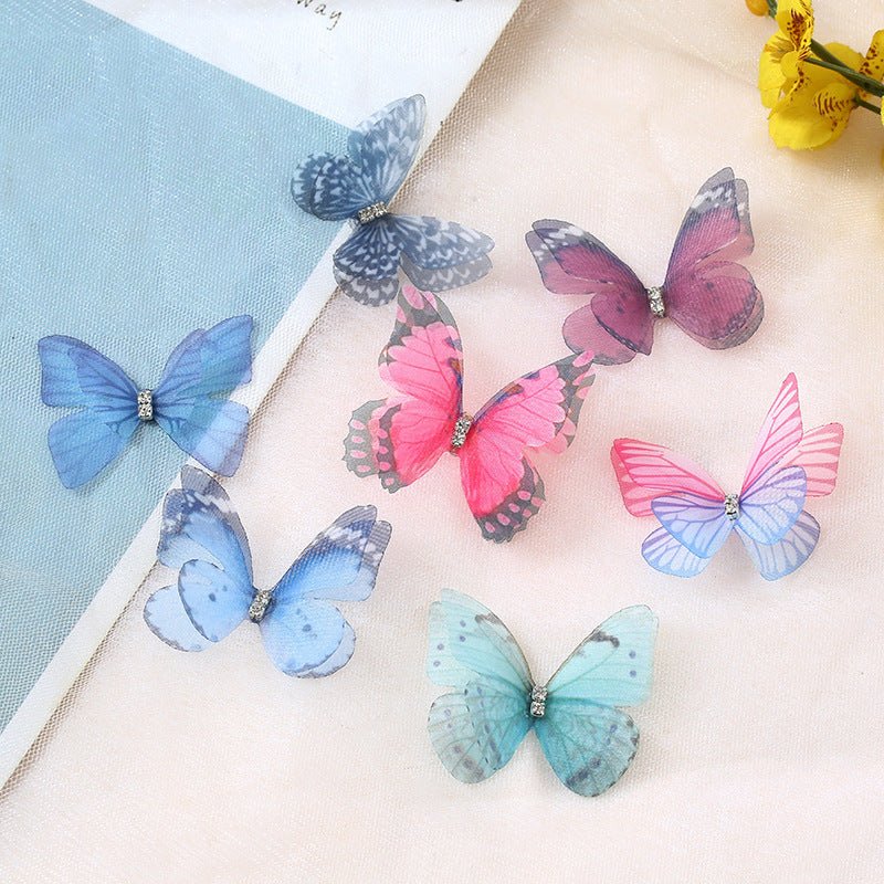 Three - dimensional tulle butterfly hairpin jewelry - StylishShop