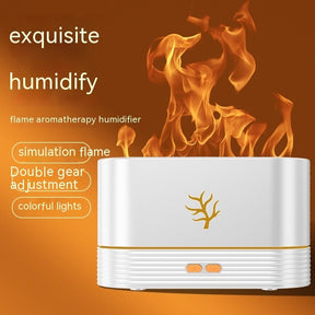 USB Smart Flame Humidifier with LED Timer - Aromatherapy Diffuser and Fire Simulation Night Lamp for Cozy Home Ambiance - StylishShop