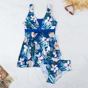 Women's V - neck Printed Split Bikini Swimsuit - StylishShop